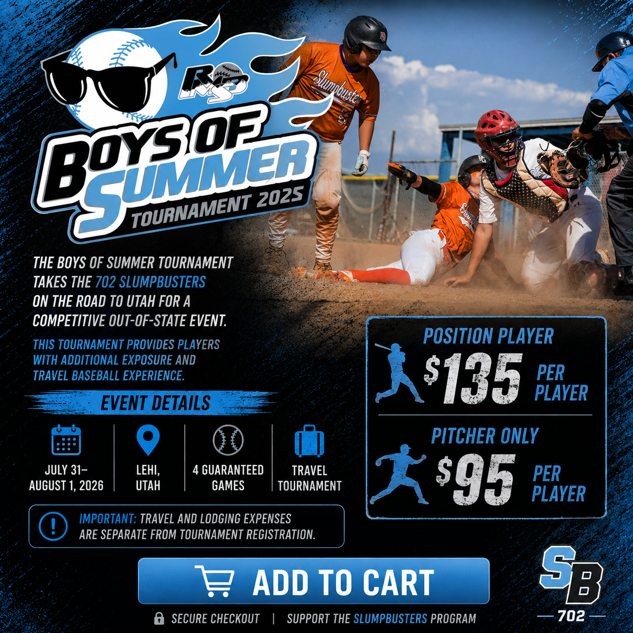 July 31-August 1, 2026 | Boys of Summer | Lehi, UT